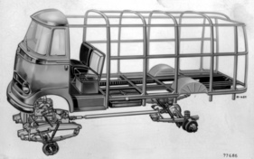Mercedes-Benz O 319 (1957) - Durchsichtszeichnung der Konstruktion für den O 319 und L 319