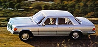 Mercedes-Benz S-Klasse (1972) – "Astralsilber in der Abendsonne"