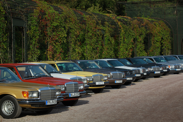 Mercedes-Benz S-Klasse, E-Klasse, Baby-Benz - in Reih' und Glied - Classic-Gala Schwetzingen 2020