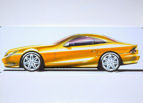 Mercedes-Benz SL 500 (2001) - Designskizze, schon nahe am finalen Entwurf