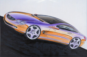 Mercedes-Benz SL 500 (2001) - Designskizze