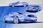 Mercedes-Benz SL 500 (2001) - Designskizzen und Entwürfe