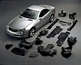 Mercedes-Benz SL 500 (2001) - aufwändiger Materialmix der R230-Karosserie