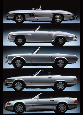 Mercedes-Benz - SL generations - 300 SL, 190 SL, 230 SL (W113), 300 SL (R107), 500 SL (R129) (1963)