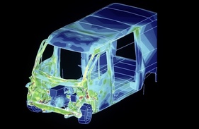Mercedes-Benz Sprinter (1995) - Baureihe 901/902/903 - Crash-Rechnung Frontalaufprall Mercedes-Benz Sprinter (1995) - Baureihe 901/902/903 - Crash-Rechnung Frontalaufprall