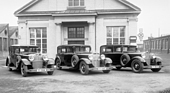 Mercedes-Benz Typ 770 "Grosser Mercedes" (1930) - Ein Unternehmen aus dem Rheinland bestellt gleich drei 770 "Großer Mercedes" auf einmal, die hier im Werk Sindelfingen auf ihre Abholung warten.