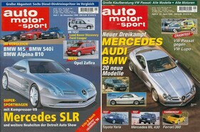 Mercedes-Benz Vision SLR McLaren (1999) - zweimal auf dem Titelblatt von "auto motor und sport"