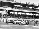 Image: Mercedes-Benz W 125 (1937) - Start of the Vanderbilt Cup on Long Island on July 5, 1937 - Caracciola with No. 12, the later winner Rosemeyer with No. 4