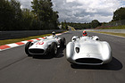 Mercedes Benz W 196 (1954) - der Monoposto mit unverschalten Rädern sieht etwas plumper aus als die stromlinienförmige Variante