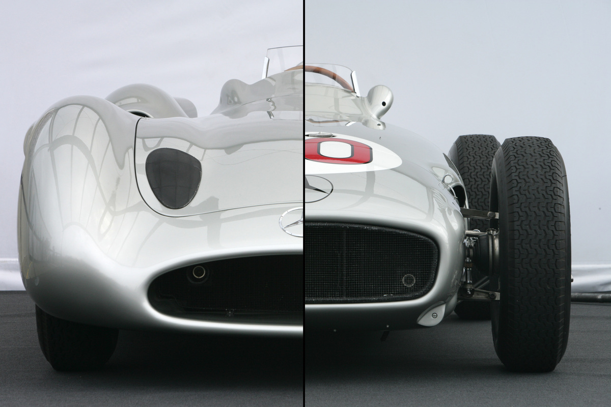Mercedes Benz W 196 (1954) - die beiden Varianten des Silberpfeils im direkten Vergleich