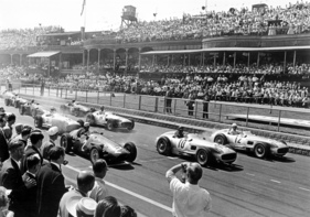 Mercedes Benz W 196 (1955) - Vierfachsieg in Aintree am Grossen Preis von England am 16. Juli 1955 - Moss siegt vor Fangio