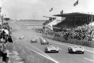 Mercedes Benz W 196 R (1954) - Beim Grossen Preis von Frankreich von 1954 liefern sich Kling und Fangio ein packendes Duell (© Copyright Daimler AG, 1954) Mercedes Benz W 196 R (1954) - Beim Grossen Preis von Frankreich von 1954 liefern sich Kling und Fangio ein packendes Duell (© Copyright Daimler AG, 1954)
