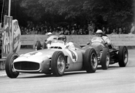 Mercedes Benz W 196 R (1954) - Swiss Grand Prix in Bremgarten on August 22, 1954 - Fangio (4) is the winner, here ahead of Gonzales in a Ferrari