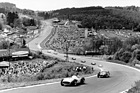 Mercedes Benz W 196 R (1955) - beim Grand Prix von Belgien in Spa am 5. Juni 1955 führt Fangio im Monoposto-Mercedes das Feld an