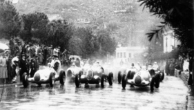 Mercedes-Benz W 25 (1936) - GP Monaco 1936, rechts Caracciola, links Louis Chiron