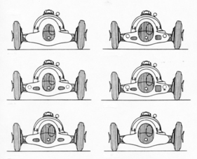Obwohl die Karriere des W25K nur von kurzer Dauer war, experimentierten die Konstrukteure mit verschiedenen Kombinationen von Lufteinlässen, wie hier von Louis Sugahara dargestellt.