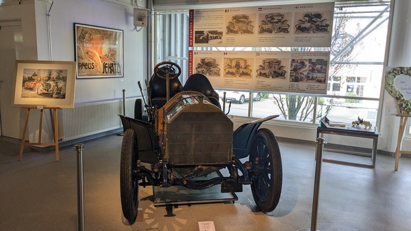Image: Mercedes Simplex 60 hp, built in 1903 - in the exhibition "120 years of the 1904 Gordon Bennett Race" at the Central Garage Car Museum