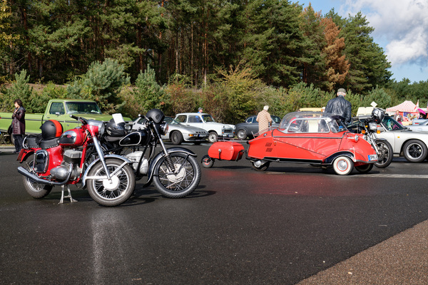 Messerschmidt KR 200, MZ BK 350, Jawa 350 –Anfänge der Nachkriegsmotorisierung in West und Ost – Oldtimer-Show Berlin 2022