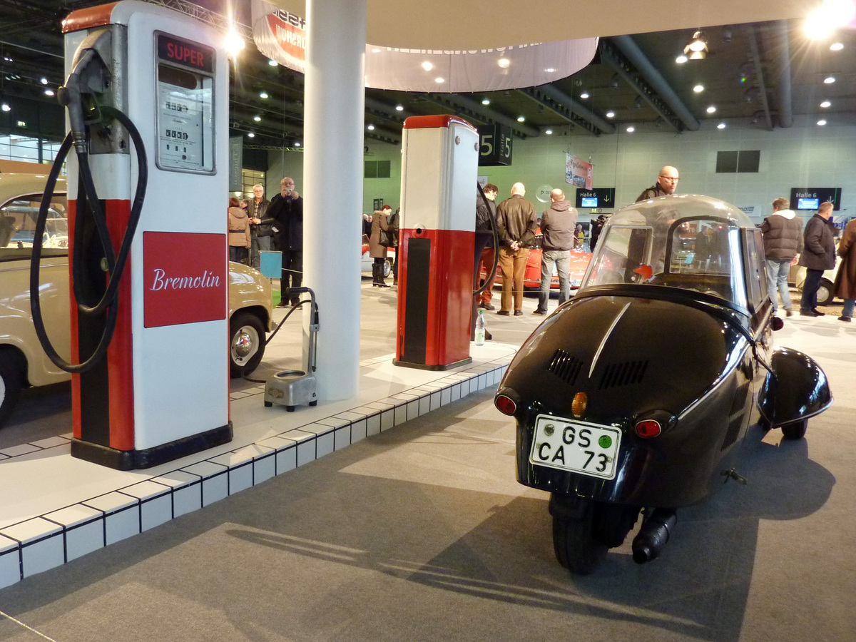 Messerschmitt KR 175 - viel Benzin passt da nicht hinein - an der Bremen Classic Motorshow 2014