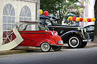Messerschmitt KR 200 (1957) - Cabin scooter, half in the tent - 40th Oldtimer-Meeting Baden-Baden 2016