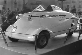 Messerschmitt KR 200 Supersport (1956) - Ausstellung des Rekordfahrzeuges in Genf am Autosalon 1956
