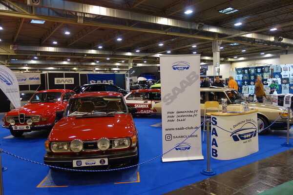 Exhibition stand of the 1st German Saab Club - Essen Motor Show 2023