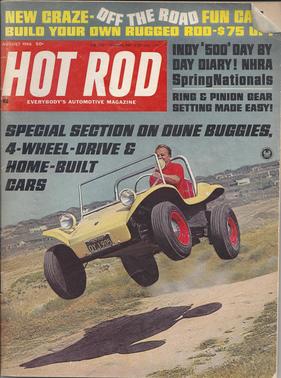 Meyes Manx Buggy auf dem Cover von Hot Rod im August 1966