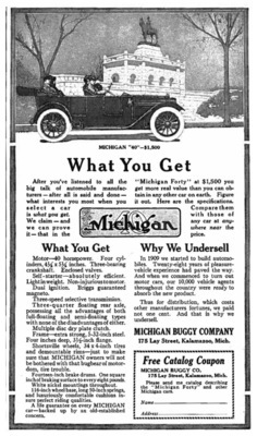 Michigan Forty (1912) - Werbung