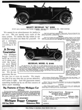 Michigan Forty (1912) - Werbung