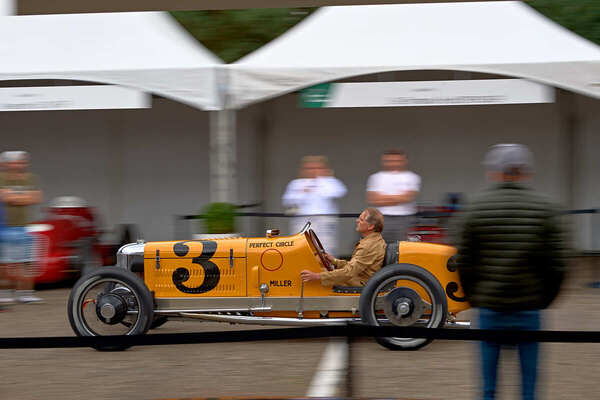 Miller 91 (1927) – Der frontgetriebene Rennwagen ist eines der wenigen fahrbereiten Exemplare der Baureihe. Es gehört dem belgischen Sammler Erwin Beerens
