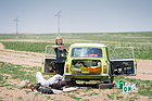 Mini Cooper (1968) - Servicearbeiten unterwegs am Tag 4 - Camp - Ulaan Baatar - Rallye Peking-Paris 2016