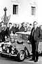 Image: Mini Cooper S (1964) - Paddy Hopkirk at the victory ceremony after the end of the Monte Carlo Rally