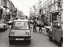 Image: Minima (1973) - the forerunner of the Smart, a small car by Victor Bouffort and Henri Viard in Paris traffic