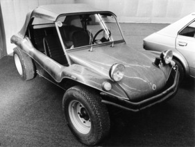 Mirage Buggy am Genfer Automobilsalon 1972 - herkömmlich gestalteter Buggy eines italienischen Herstellers