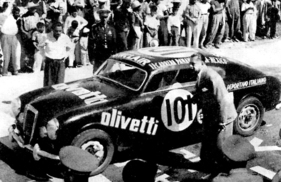 Mit seinem Lancia Aurelia B 20 war Giovanni Bracco sehr schnell, doch dann geriet er von der Strecke