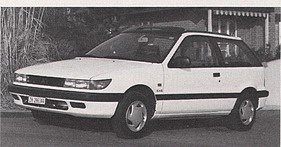 Mitsubishi Colt / Lancer - Mirage - 1,3-Liter - 79 PS (JIS netto) 1 Registervergaser (1990)