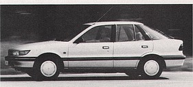 Mitsubishi Colt / Lancer - Mirage - 1,3-Liter - 79 PS (JIS netto) 1 Registervergaser (1990)