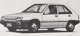 Mitsubishi Colt / Mirage — Lancer Fîore 1,3-Liter - 77 PS (JIS) 1 Registervergaser (1984)