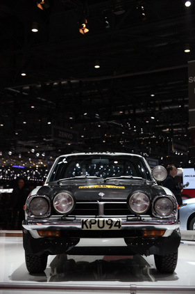 Mitsubishi Lancer 1600 GSR Rally (1974) - zweifacher Safari-Rallye-Sieger 1974 und 1976 - am Genfer Automobilsalon 2014 (1974)