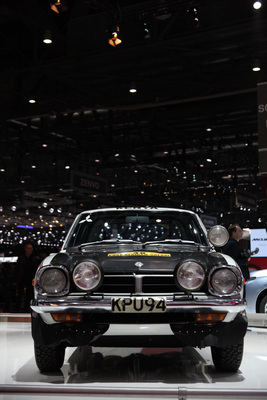 Mitsubishi Lancer 1600 GSR Rally (1974) - zweifacher Safari-Rallye-Sieger 1974 und 1976 - am Genfer Automobilsalon 2014