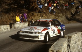 Mitsubishi Lancer - An der Rallye Monte Carlo 1990 ist es nicht soweit, doch schon bald ist mit den Mitsubishi zu rechnen (1990)