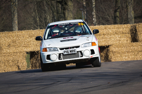 Mitsubishi Lancer Gruppe A - auf dem Life Rallye Stage an der Race Retro 2018