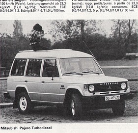 Mitsubishi Pajero 2,6-Liter - 103 PS (DIN) 1 Registervergaser (1986)