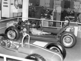 Monteverdi 375 S High Speed (1968) - das von Monteverdi entwickelte Fahrgestell, zu sehen am Genfer Autosalon 1968