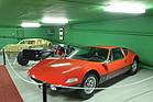 Monteverdi Hai (1973) - der berühmte Mittelmotorsportwagen, sein Chassis und die Holzform für den Bau der Karosserie - Monteverdi Museum Binningen