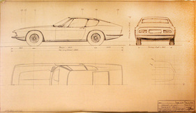 Monteverdi High Speed 375 S (1967) - Zeichnung von Pietro Frua