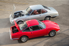 Moretti 850 Sportiva (1968) und Moretti 124 GS (1967) - ähnliche Formen, komplett unterschiedliche Technik-Plattformen (1968)