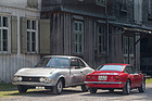 Moretti 850 Sportiva (1968) - wie kompakt der 850 ist, sieht man vor allem, wenn er neben einem anderen Auto, hier Moretti 124 GS, steht
