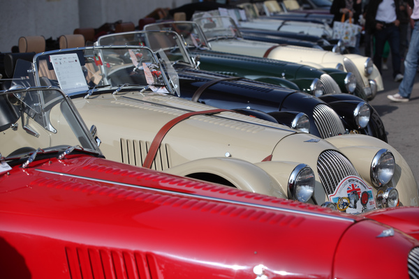 Morgan sports cars in rank and file - Impressions from the Swiss Classic British Car Meeting Morges on October 4, 2014