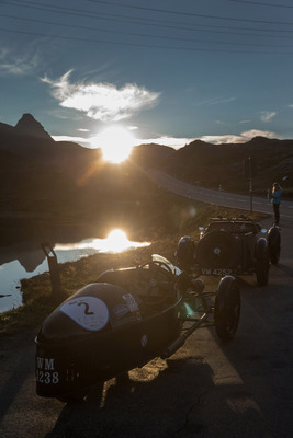 Morgan Super Aero 3-Wheeler (1929) - am Bergrennen Bernina Gran Turismo 2021 Morgan Super Aero 3-Wheeler (1929) - am Bergrennen Bernina Gran Turismo 2021